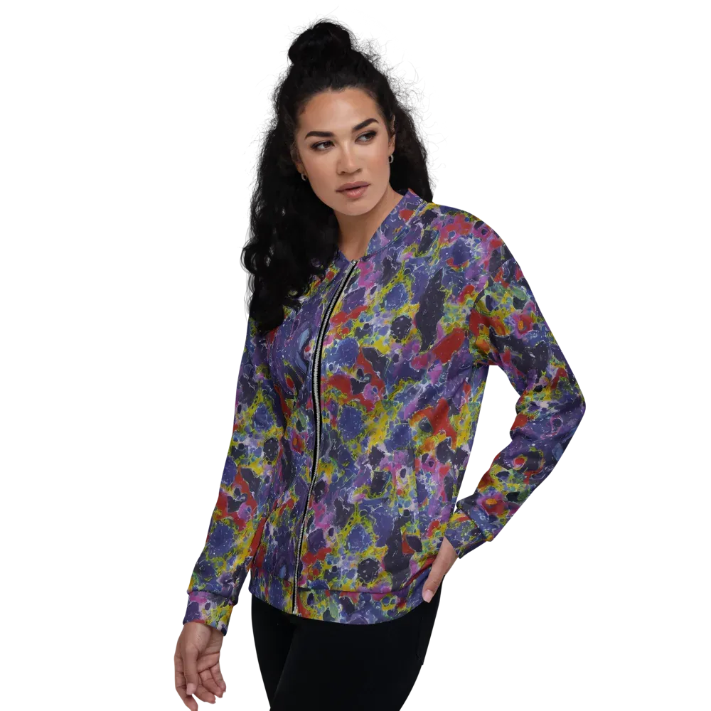 Purple Frequency on Bomber Jacket — Left