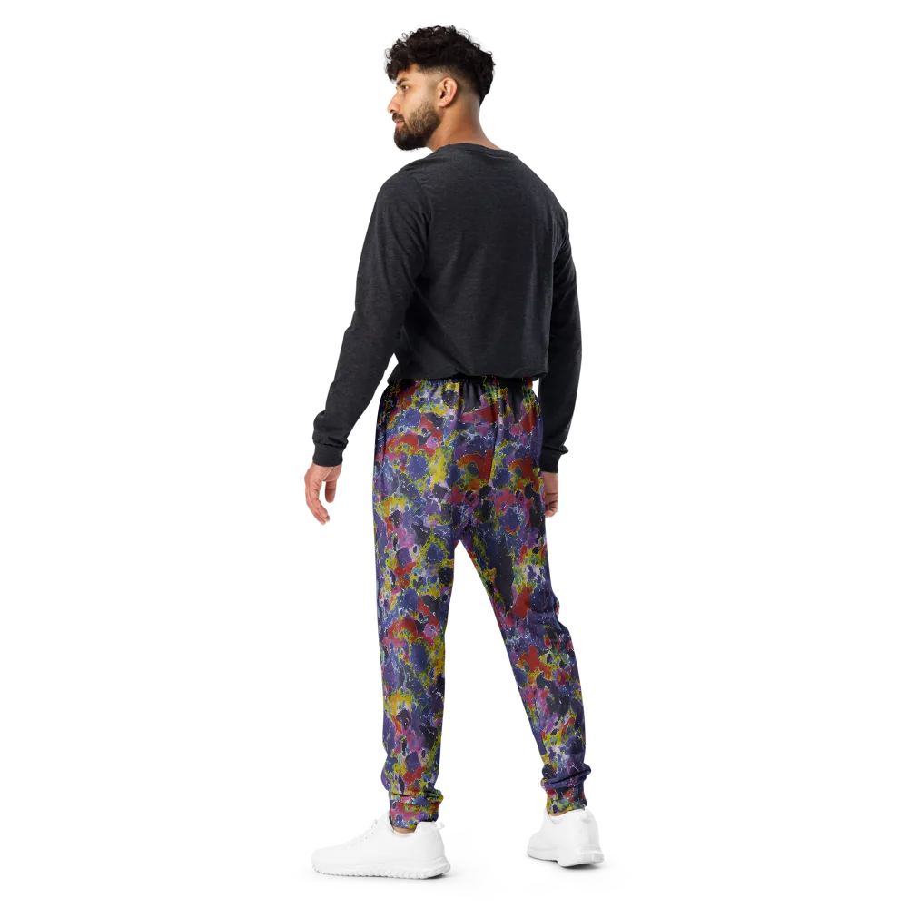 Purple Frequency on Men's Joggers — Back