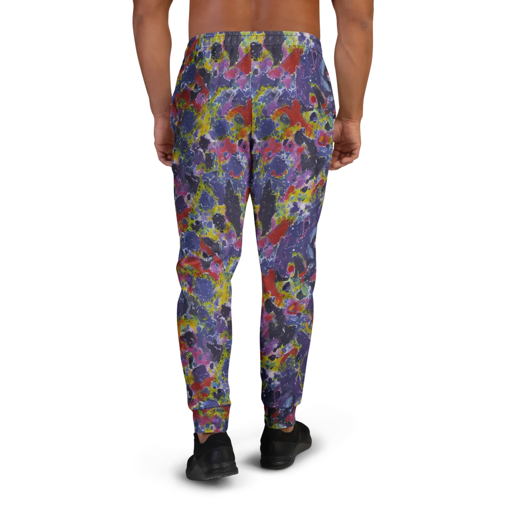 Purple Frequency on Men's Joggers — Back