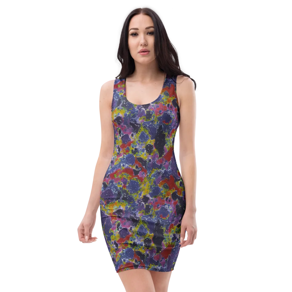 Purple Frequency on Bodycon Dress — Front