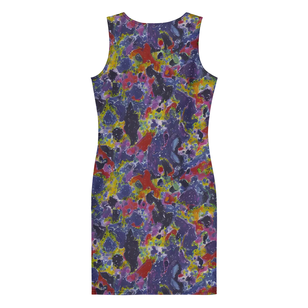 Purple Frequency on Bodycon Dress — Back