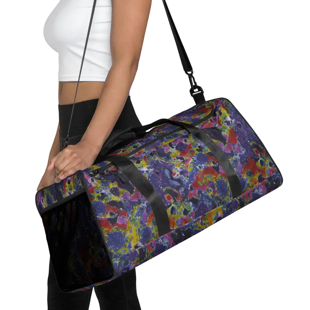 Purple Frequency on Duffle Bag — Front