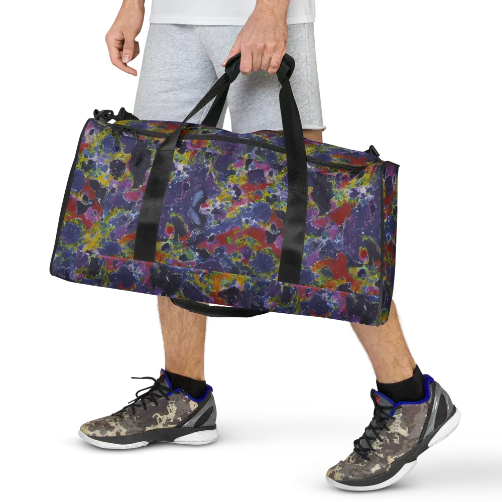 Purple Frequency on Duffle Bag — Front
