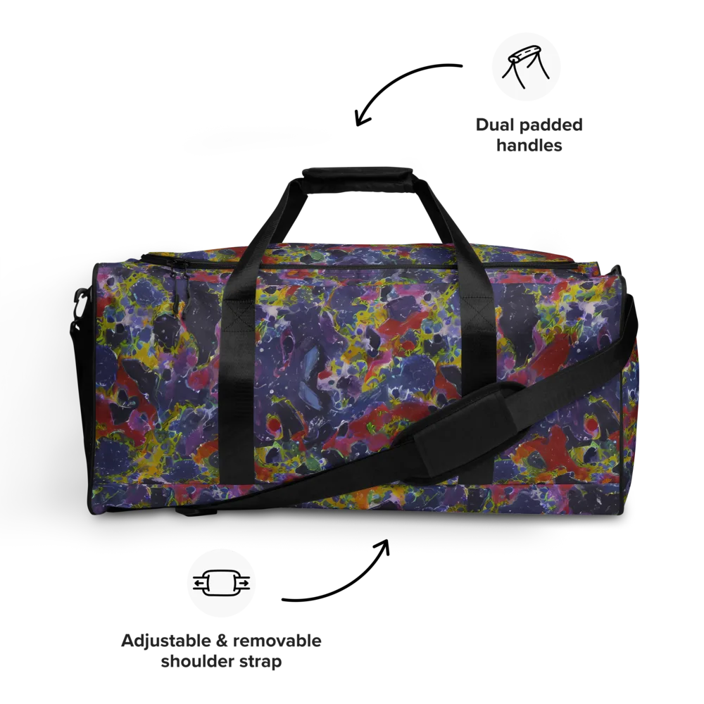 Purple Frequency on Duffle Bag — Front