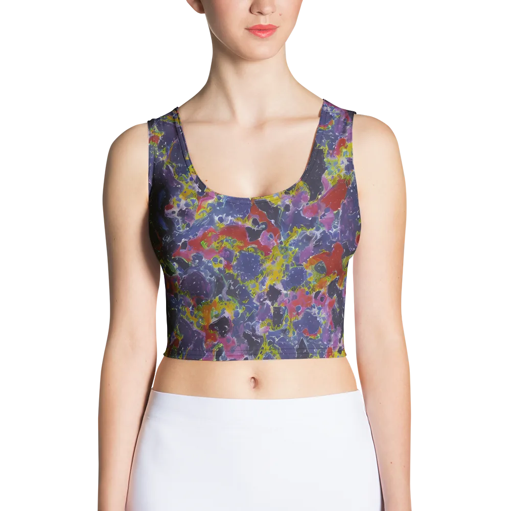 Purple Frequency on Crop Top — Front
