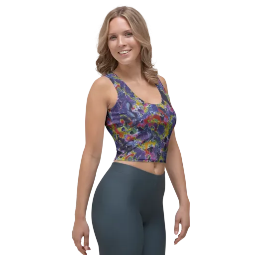 Purple Frequency on a Crop Top