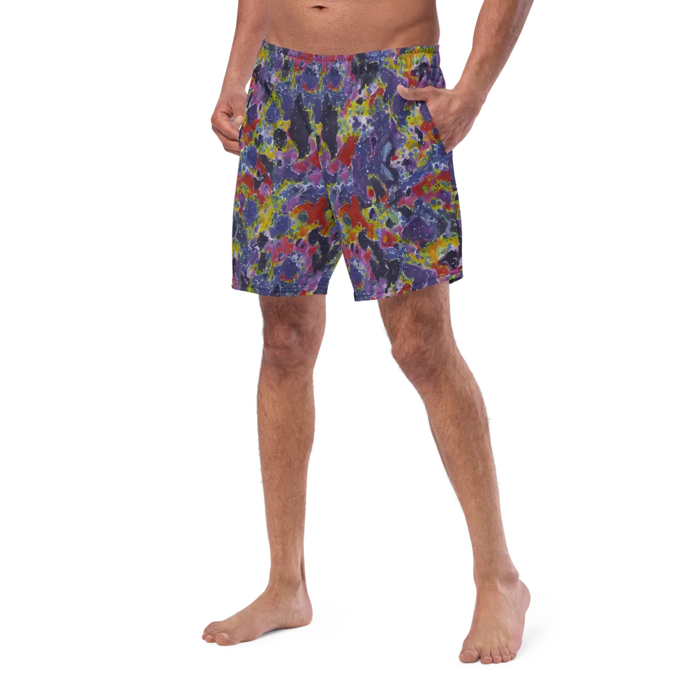 Purple Frequency on Swim Trunks — Left Front