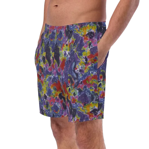 Purple Frequency on a Swim Trunks
