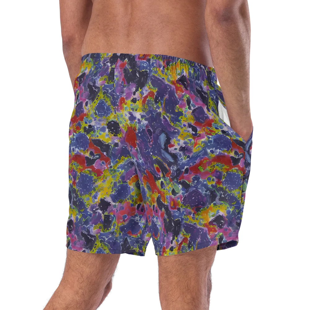 Purple Frequency on Swim Trunks — Right Back