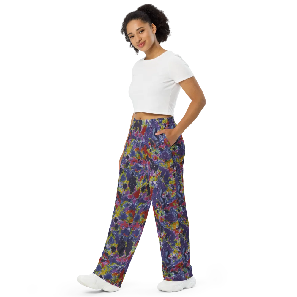 Purple Frequency on Wide-Leg Pants — Left Front