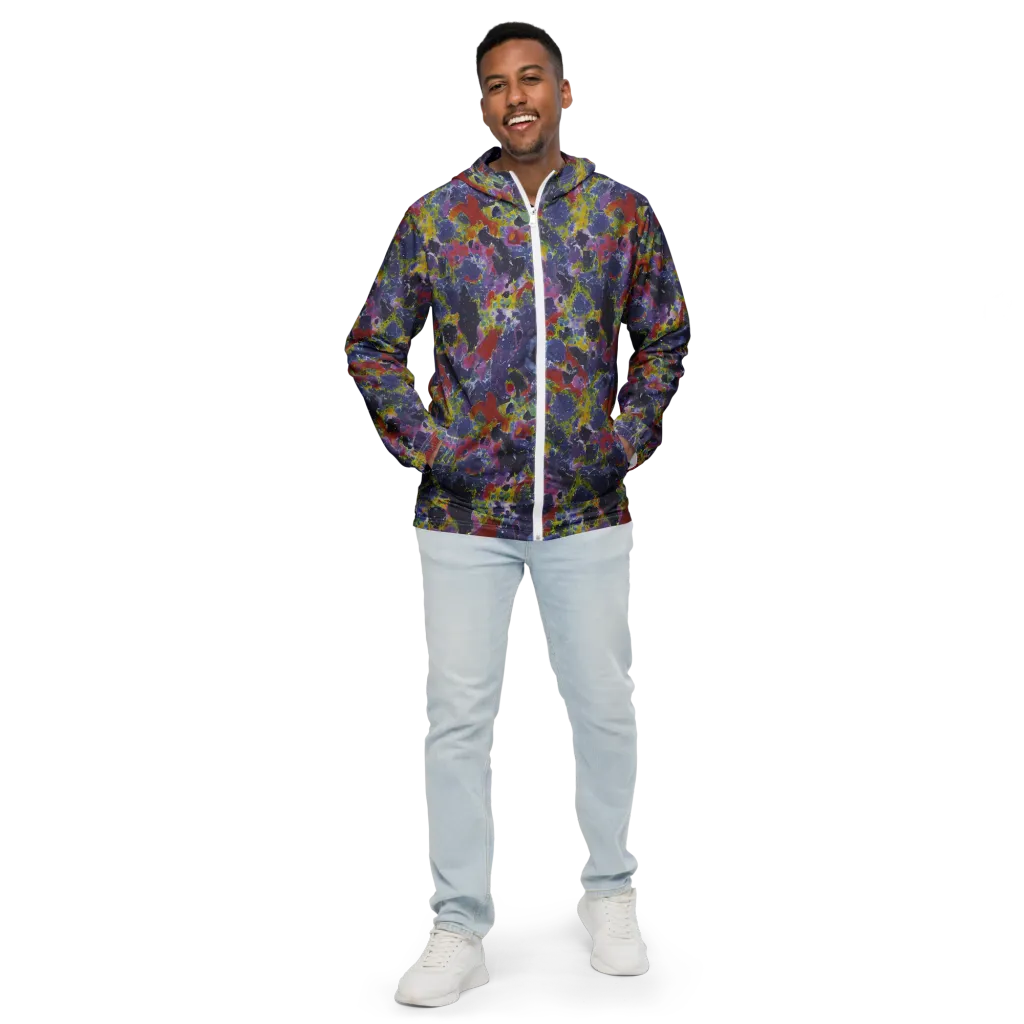 Purple Frequency on Men's Windbreaker — Front