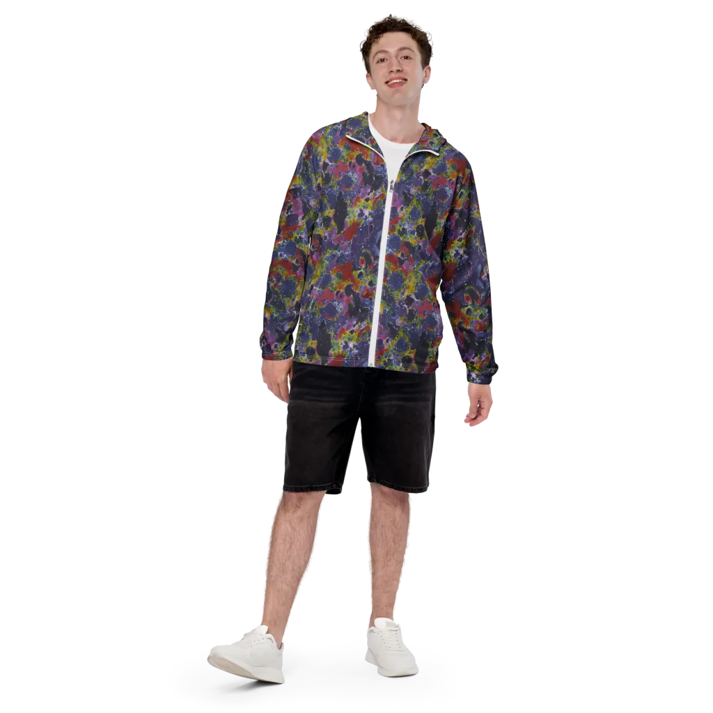 Purple Frequency on Men's Windbreaker — Front