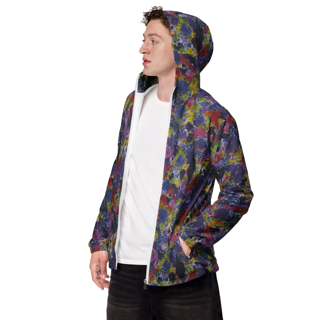 Purple Frequency on Men's Windbreaker — Left Front