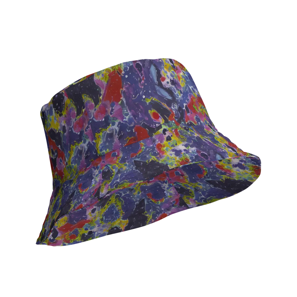 Purple Frequency on Reversible Bucket Hat — Product details Outside