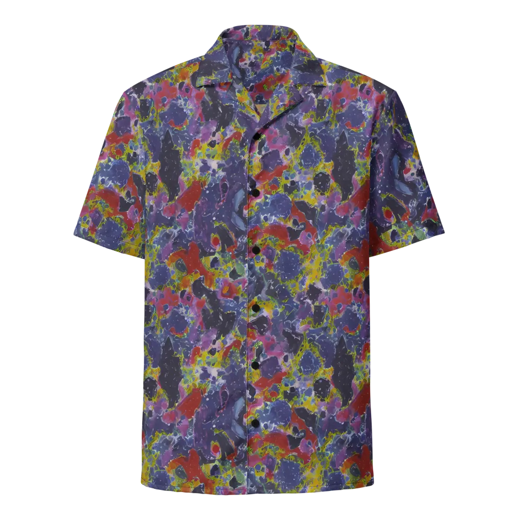 Purple Frequency on Button Shirt — Front