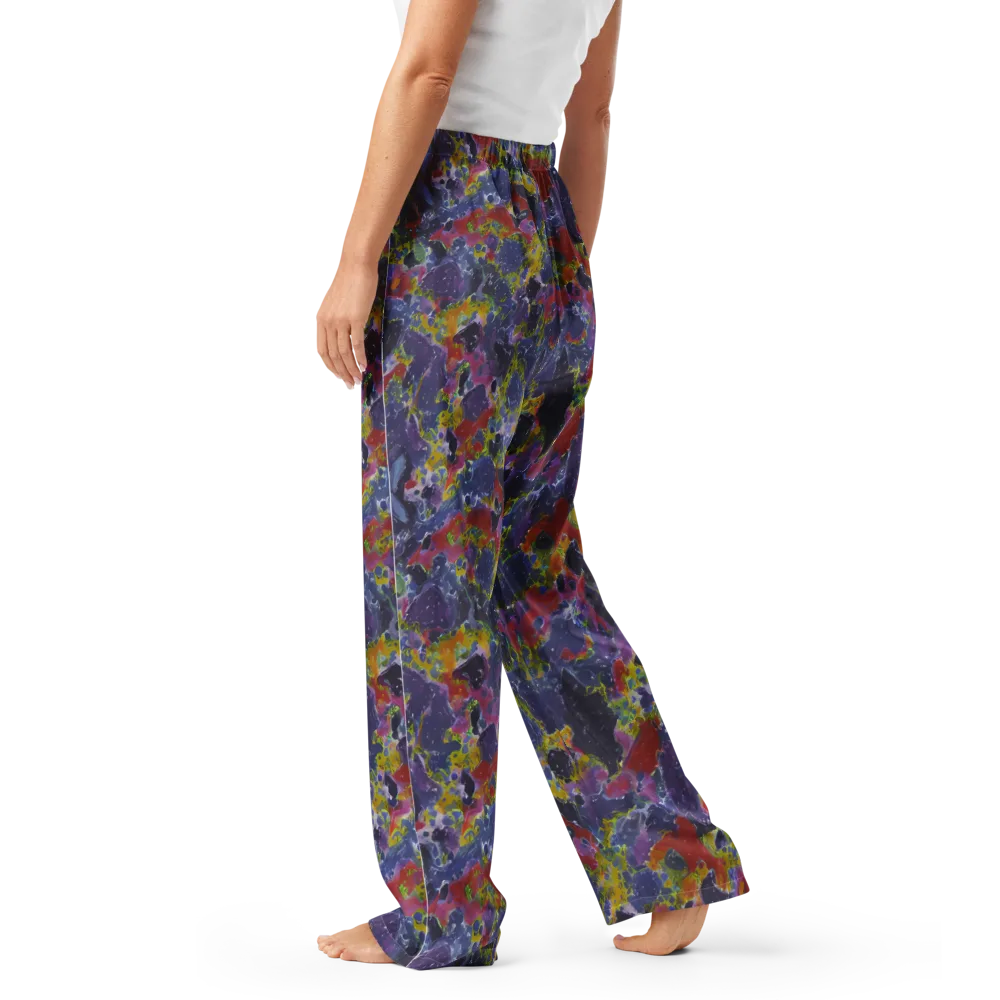 Purple Frequency on Women's Pajama Pants — Left