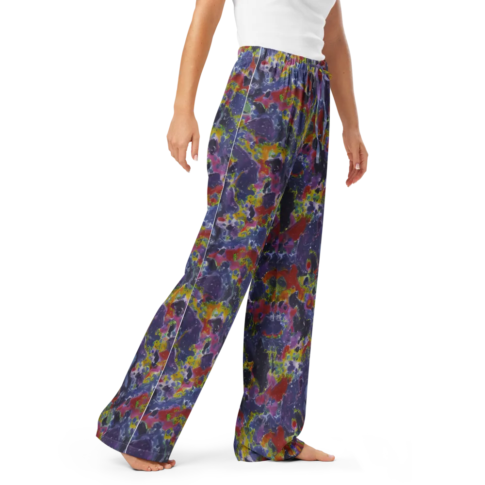 Purple Frequency on Women's Pajama Pants — Right Front
