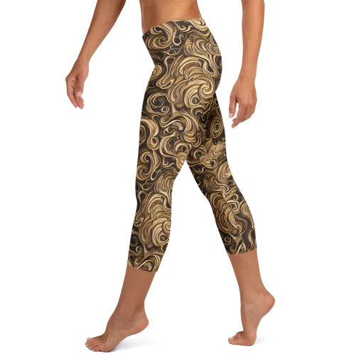 Amber Whirl on a Capri Leggings