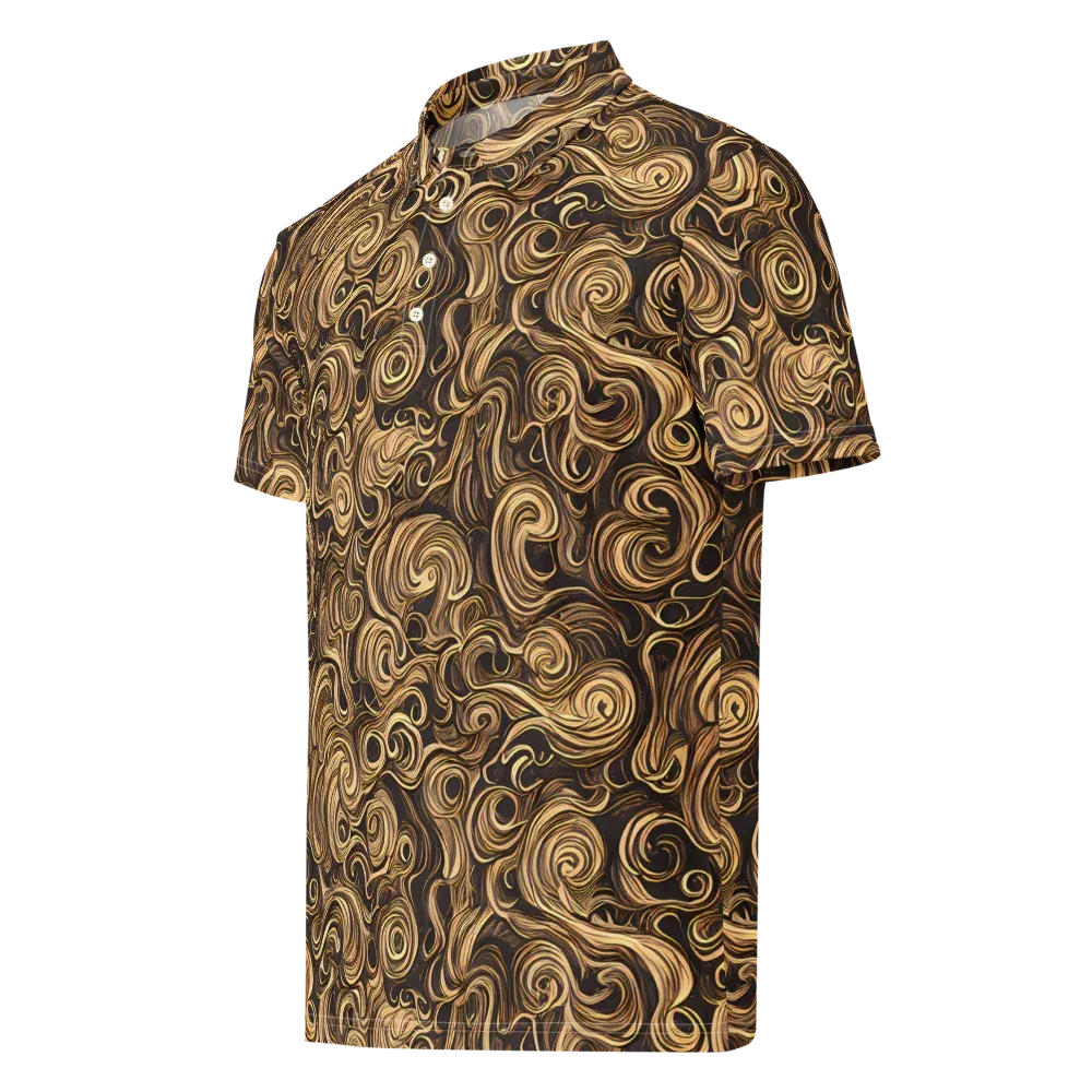 Amber Whirl on Men's Slim Fit Polo Shirt — Left Front