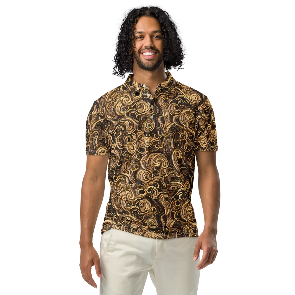 Amber Whirl on Men's Slim Fit Polo Shirt — Front