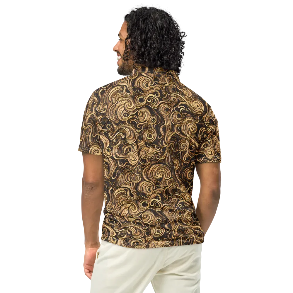 Amber Whirl on Men's Slim Fit Polo Shirt — Back