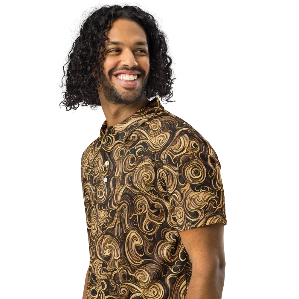 Amber Whirl on Men's Slim Fit Polo Shirt — Left Front