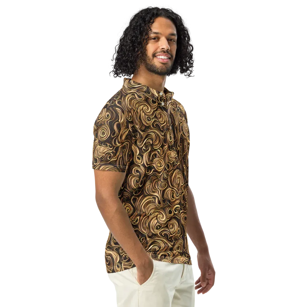 Amber Whirl on Men's Slim Fit Polo Shirt — Right Front