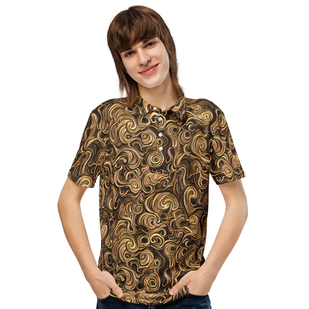 Amber Whirl on Men's Slim Fit Polo Shirt — Front