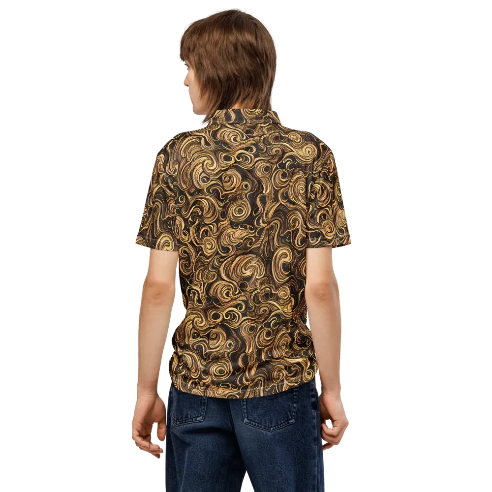 Amber Whirl on Men's Slim Fit Polo Shirt — Back