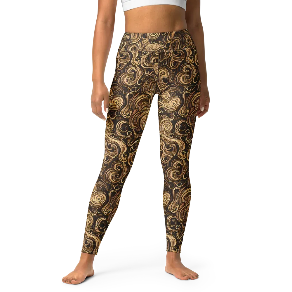 Amber Whirl on Yoga Leggings — Front