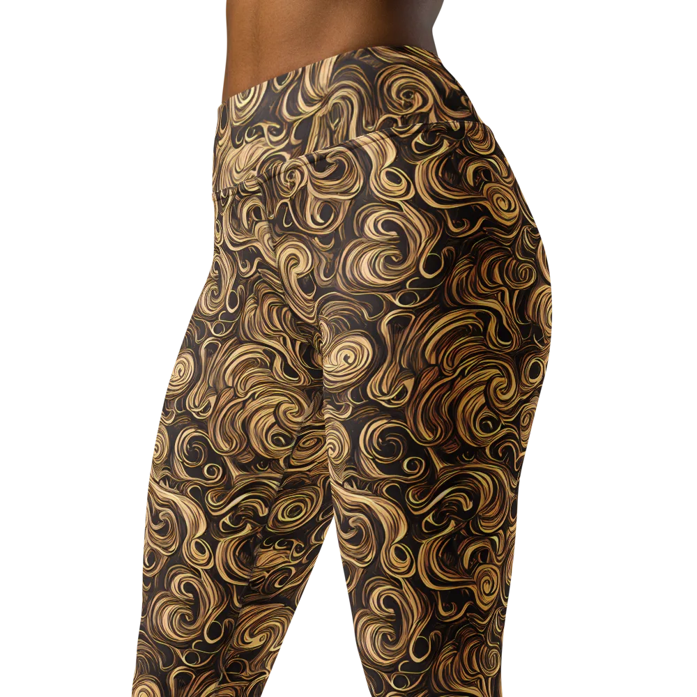 Amber Whirl on Yoga Leggings — Left Front