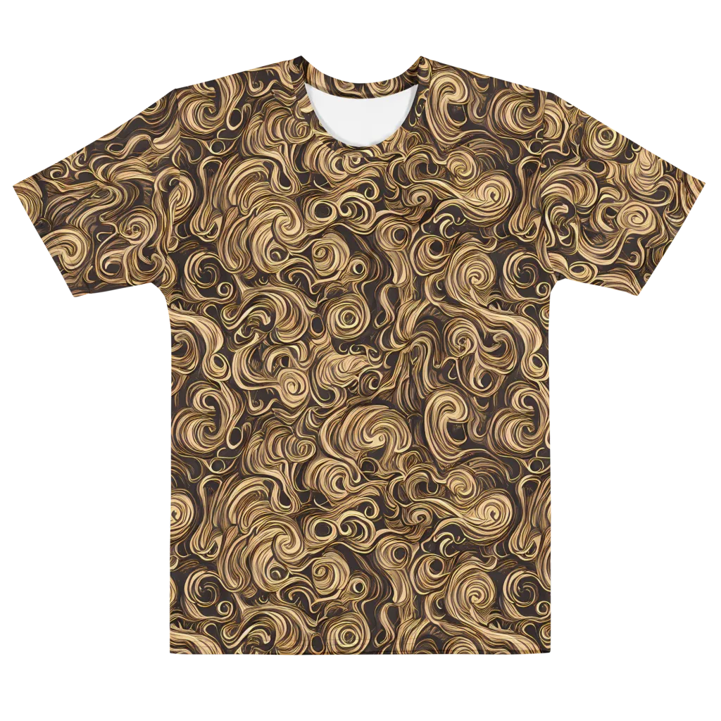 Amber Whirl on Men's Cotton Crew Neck T-Shirt — Front