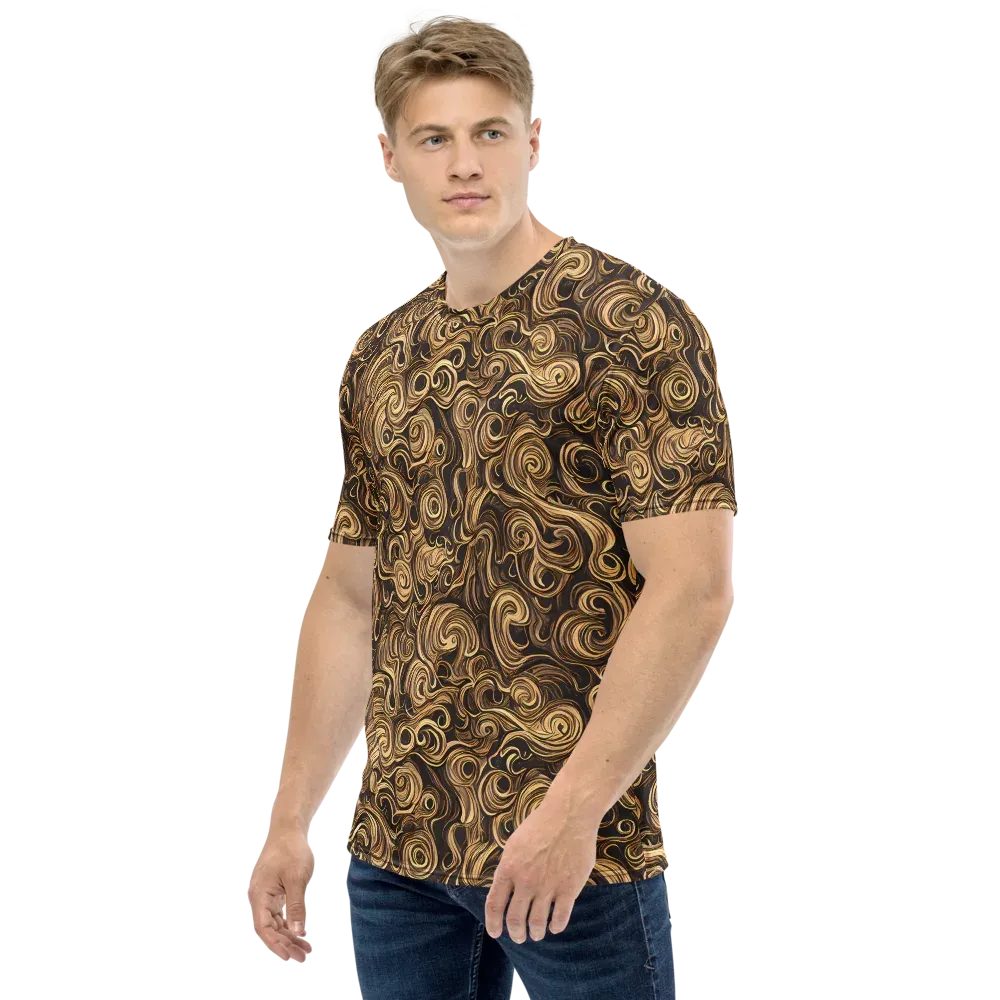 Amber Whirl on Men's Crew Neck T-Shirt — Left