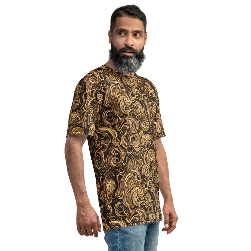Amber Whirl on Men's Crew Neck T-Shirt — Right