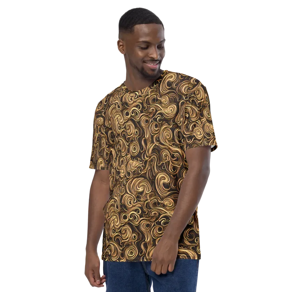 Amber Whirl on Men's Crew Neck T-Shirt — Left