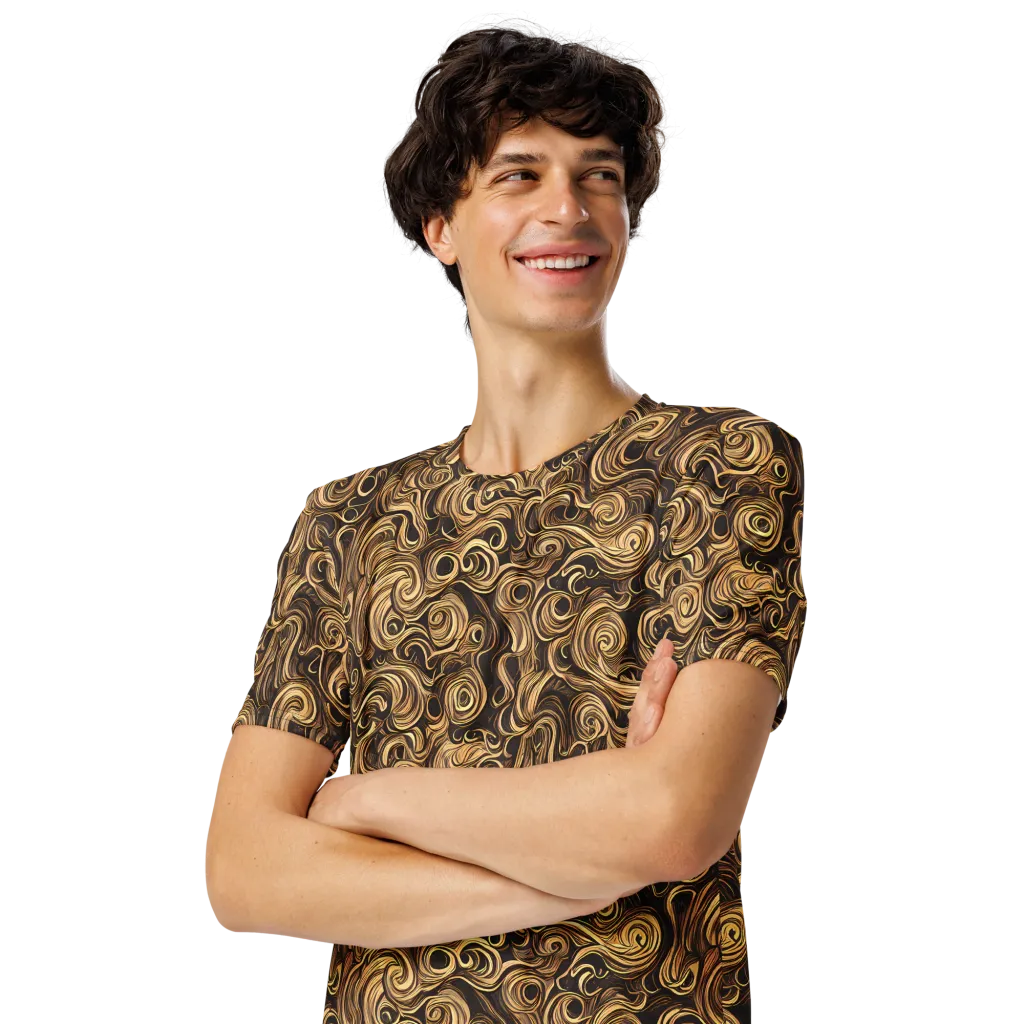 Amber Whirl on Men's Crew Neck T-Shirt — Left Front