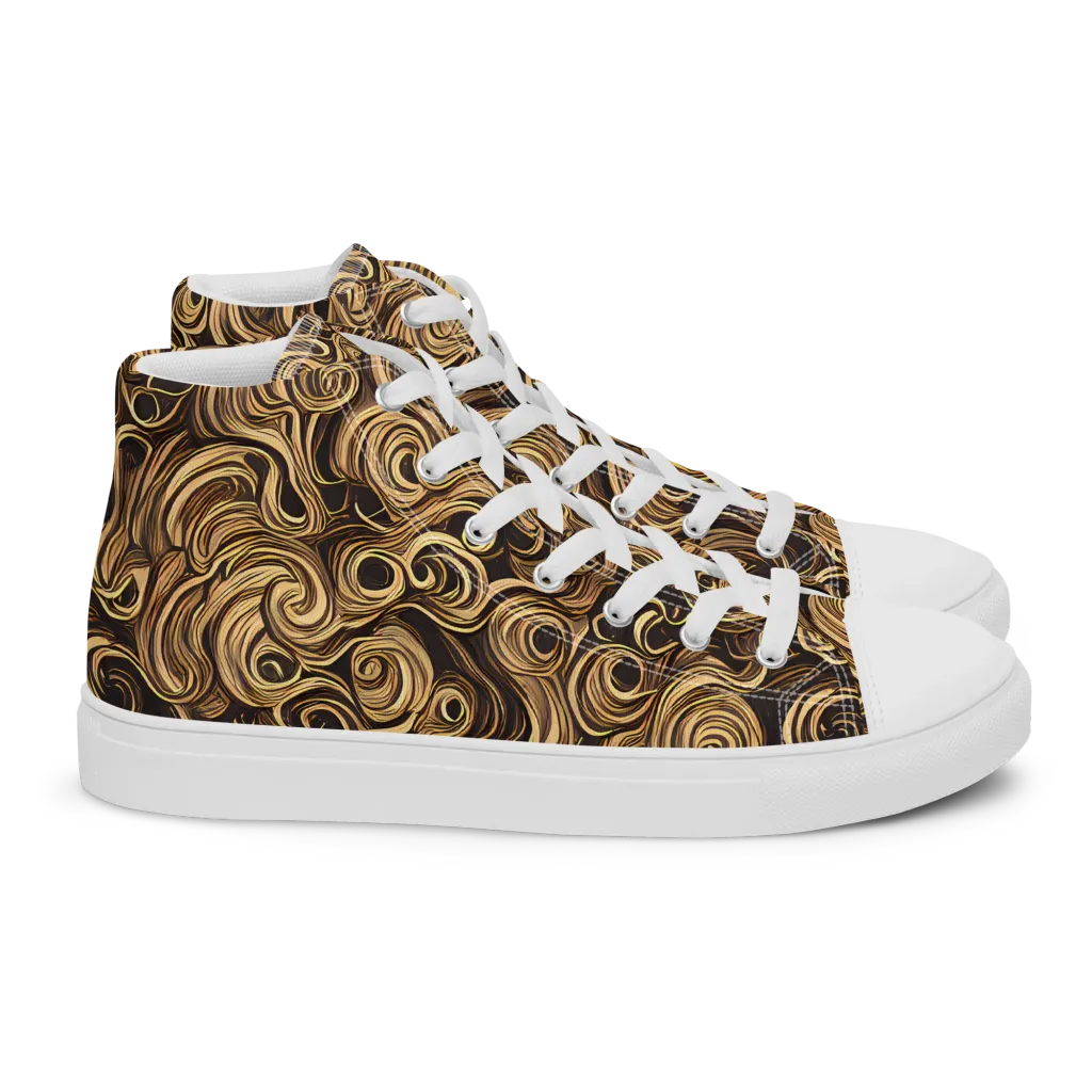 Amber Whirl on Women's High Top Canvas Shoes — Right