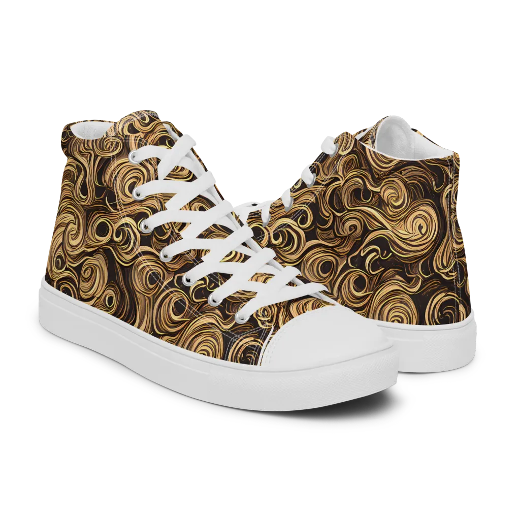 Amber Whirl on Women's High Top Canvas Shoes — Right
