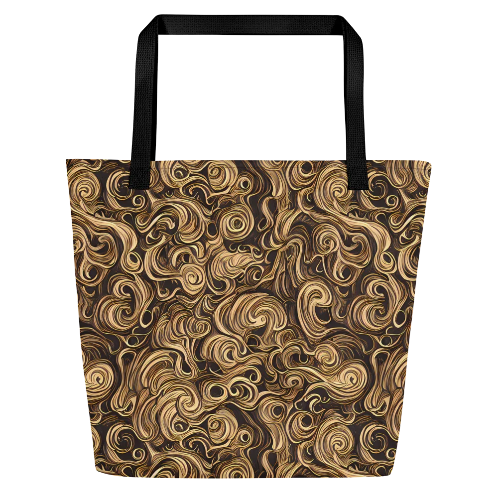 Amber Whirl on Large Tote Bag W/ Pocket — Front