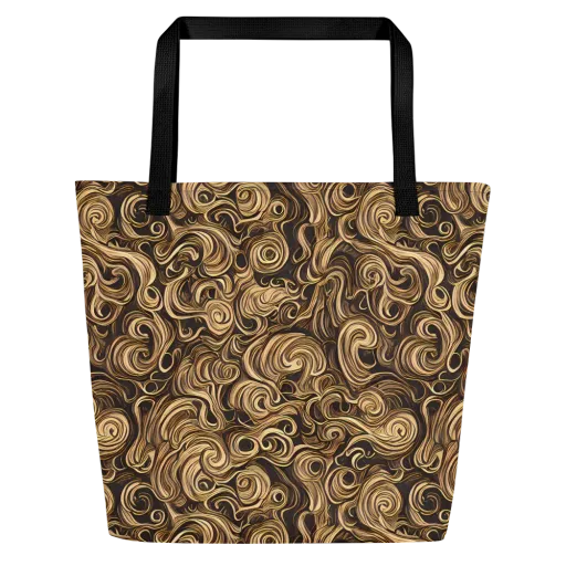 Amber Whirl on a Large Tote Bag W/ Pocket