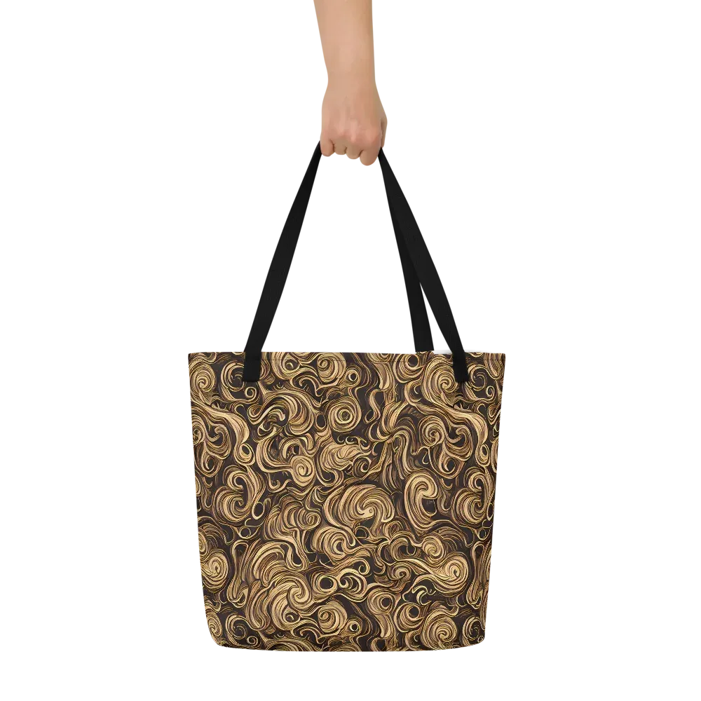 Amber Whirl on Large Tote Bag W/ Pocket — Front