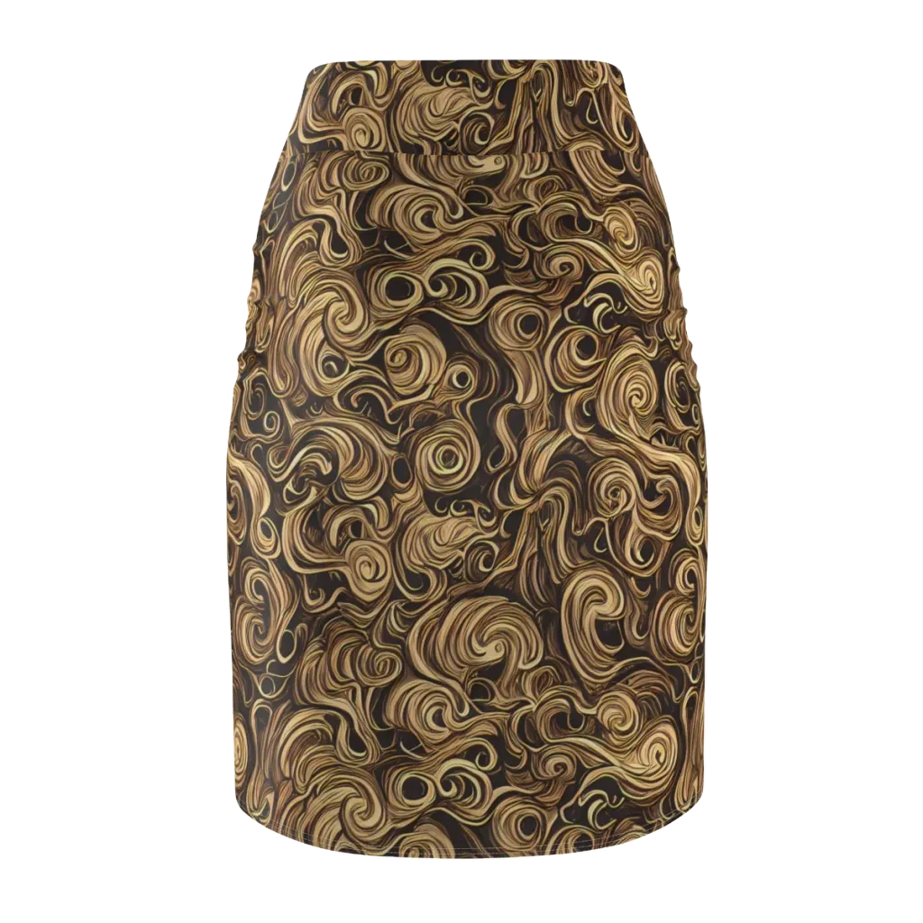 Amber Whirl on Pencil Skirt — Back