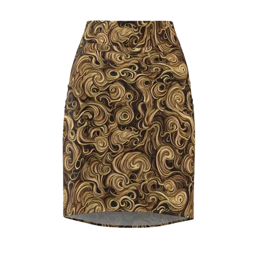 Amber Whirl on a Pencil Skirt