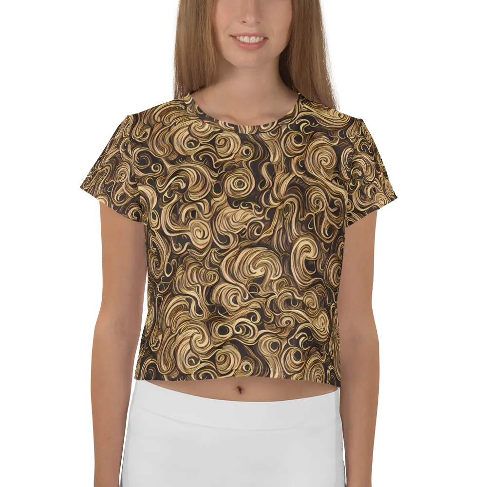 Amber Whirl on Crop Tee — Front