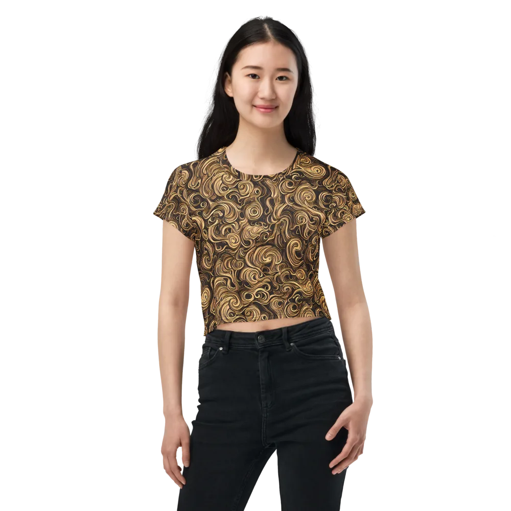 Amber Whirl on Crop Tee — Front