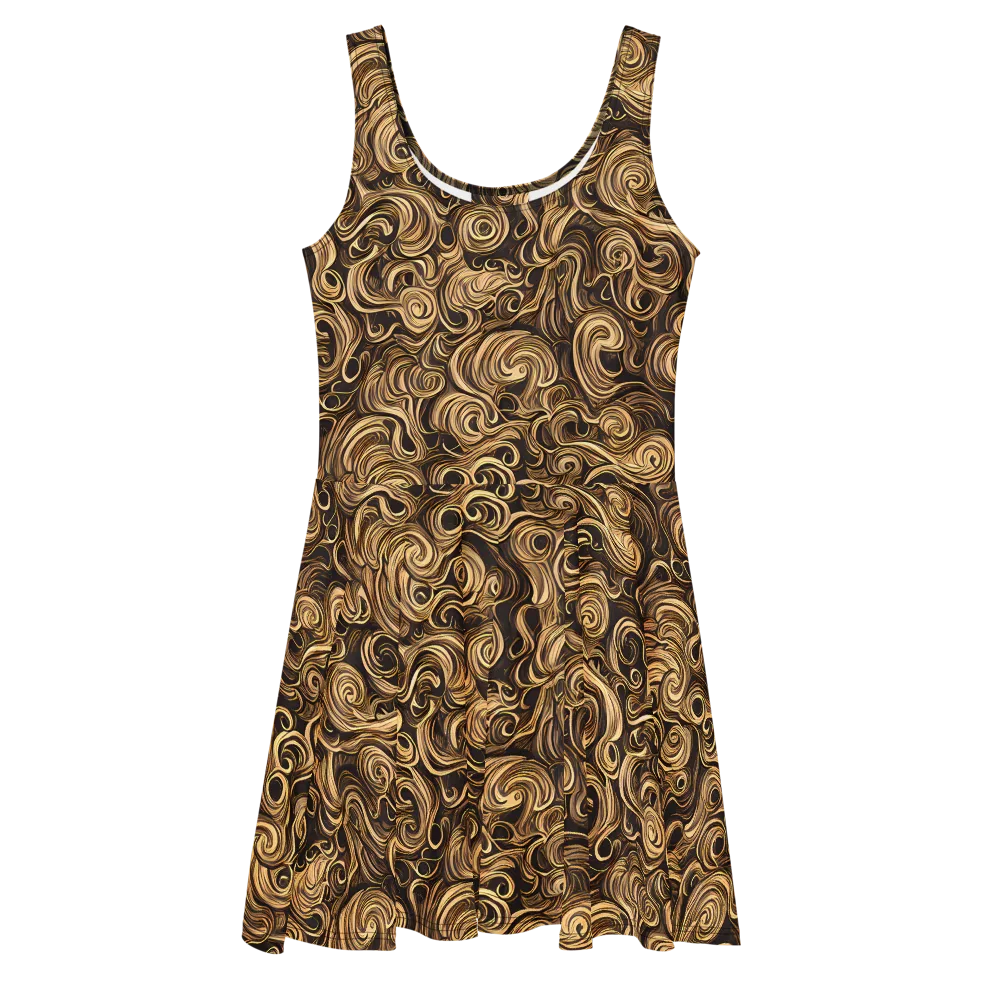 Amber Whirl on Skater Dress — Front