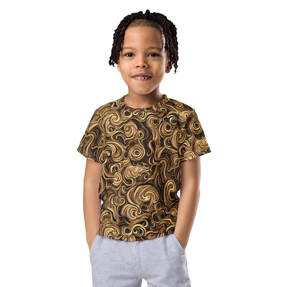 Amber Whirl on Kids Crew Neck T-Shirt — Front