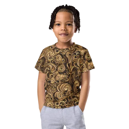 Amber Whirl on a Kids Crew Neck T-Shirt
