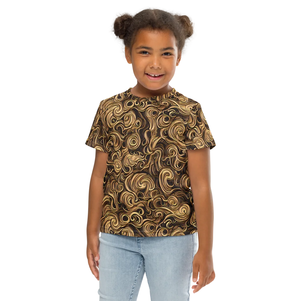 Amber Whirl on Kids Crew Neck T-Shirt — Front