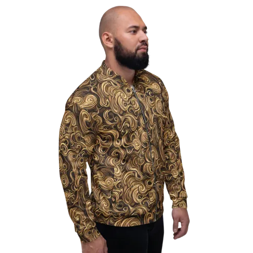 Amber Whirl on a Bomber Jacket